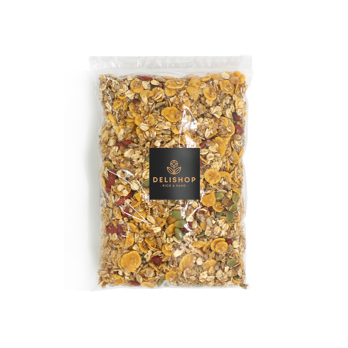 GRANOLA CASERA CON BAYAS DE GOYI Y SEMILLAS DE CALABAZA 400g.