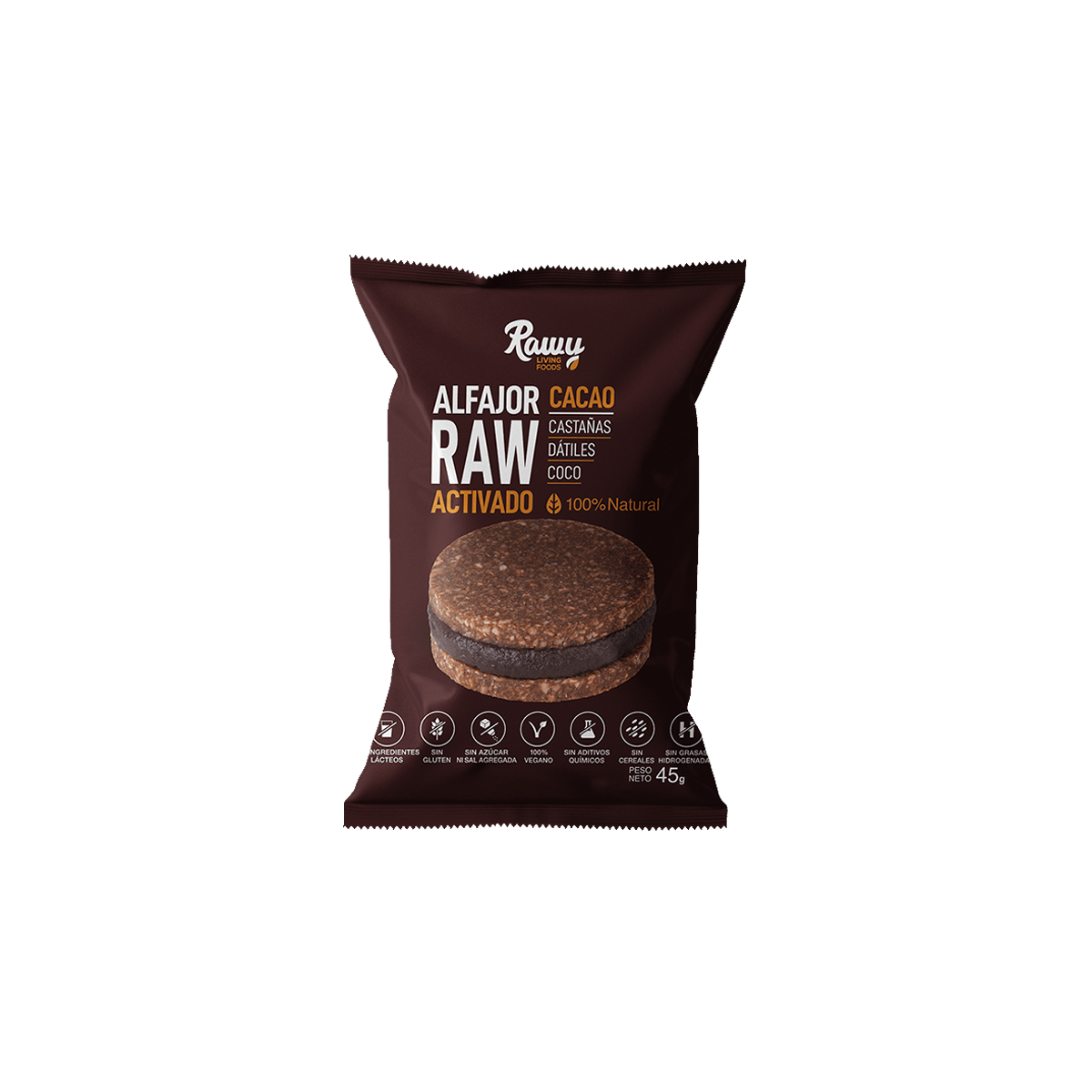 ALFAJOR RAW ACTIVADO RAWY 45g - Imagen 2