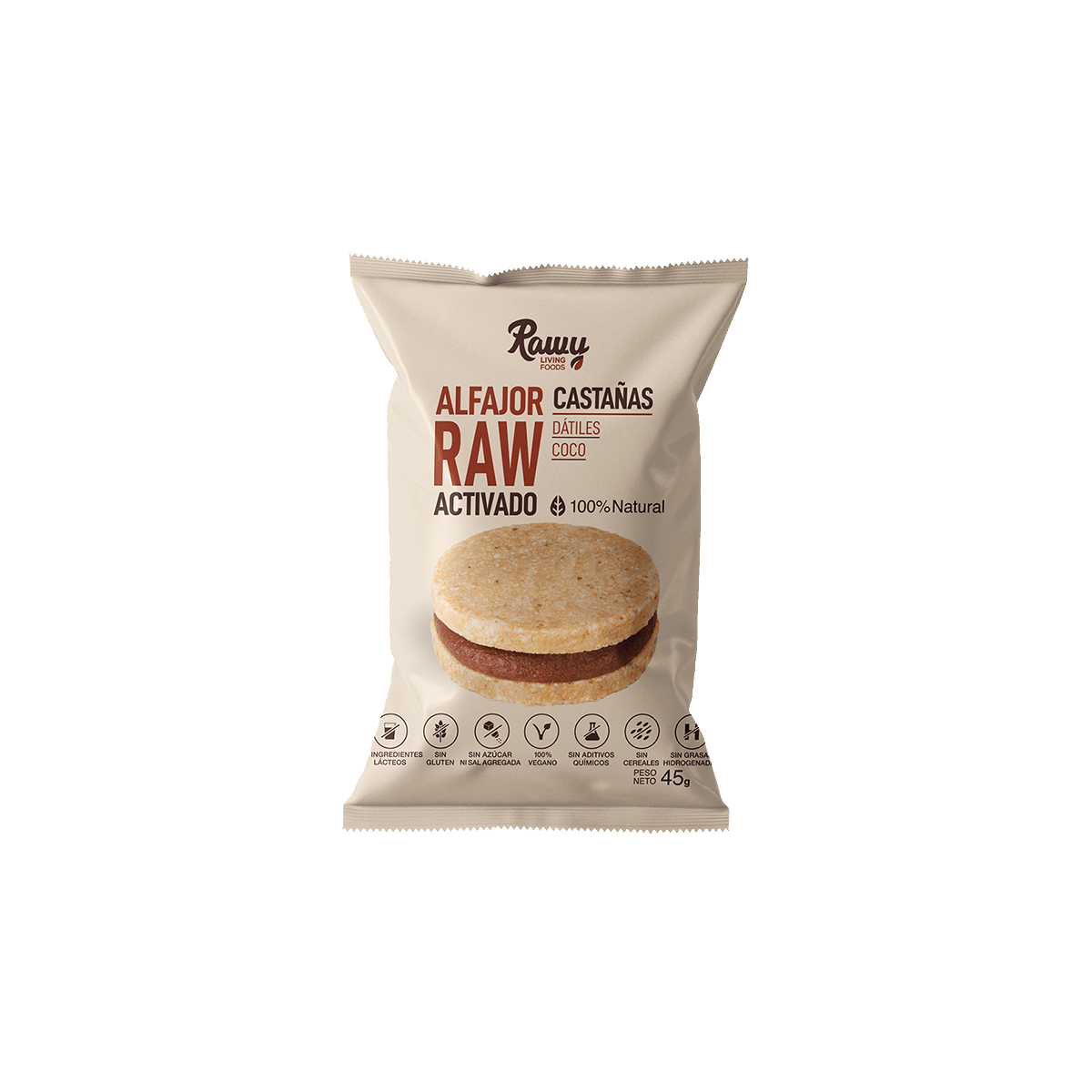ALFAJOR RAW ACTIVADO RAWY 45g