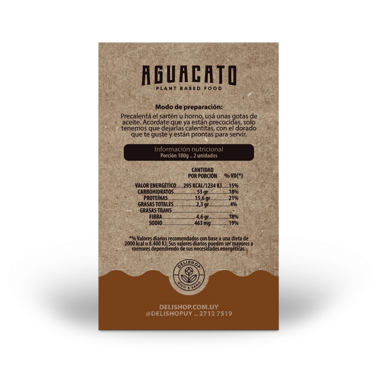 HAMBURGUESAS VEGETALES AGUACATO 540G - Imagen 4