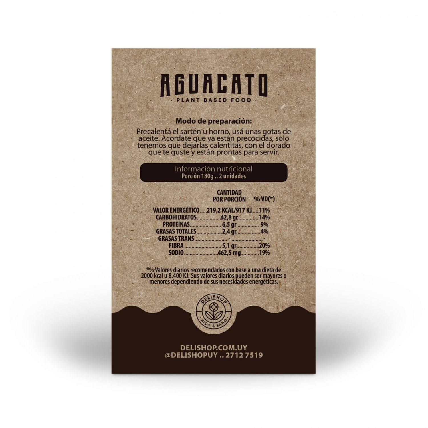 HAMBURGUESAS VEGETALES AGUACATO 540G - Imagen 3