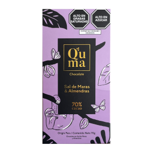 Q'UMA CHOCOLATES SAL DE MARAS & ALMENDRAS 70% 70 G