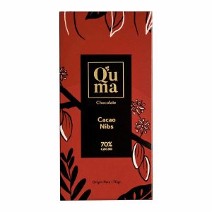 Q'UMA CHOCOLATES CACAO NIBS 70% 70 G